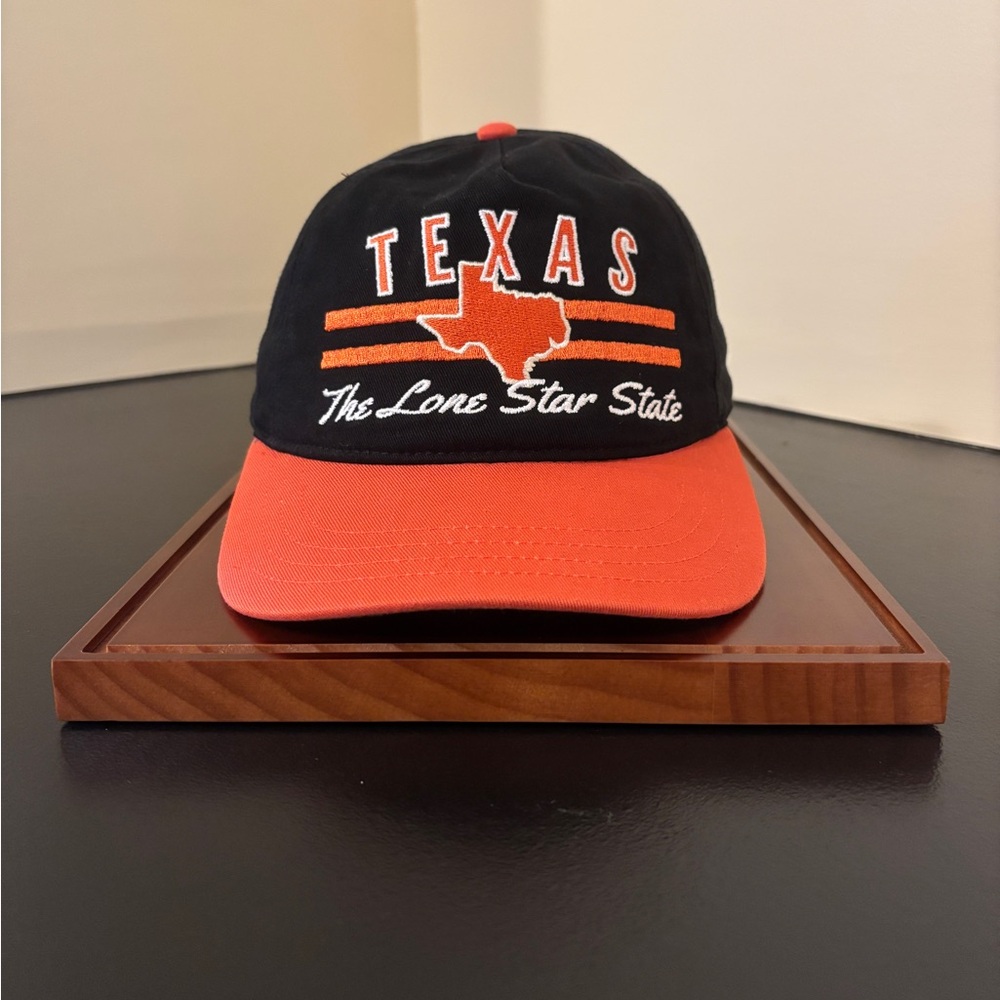 Texas Snapback Hat with Orange Brim